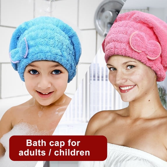 Viflosae Hair Turban Towel Head Towels Wrap for Women Microfiber Drying Cap Soft Absorbent Bandana Hair Towel Quick Dry Bandana with Bow Knot for Curly Long Thick Wet Hair