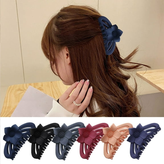 Viflosae Hairclips Claw Clips Sunflower Hair Clip Large Frosted Plastic Hair Clip Women's Shower Tray Hair Clip Hair Clip Hair Accessory Headpiece Ponytail Clip