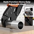 thumbnail image 1 of Viflosae Hand Tools Adjustable Pliers Heavy Duty forged Steel Multifunction Locking Groove Joint Wire Cutter Non Slip Grip Rustproof 10in Adjustable Jaw for Auto Repair Home Construction, 1 of 9