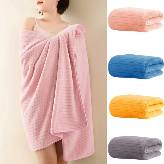 Viflosae Hand Towels for Bathroom Bath Towels Velvet Bath Towel Adult Household Men and Women Bathing Thickened Quicks Drying Large Towel Washcloth Water Absorbent Non Fluffys