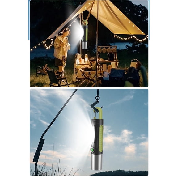 Viflosae Handheld Flashlights Rechargeable Flashlights Telescopic Flashlight Strong Light Charging Long Range Bright Outdoor Camping USB Portable Multifunctional Lighting