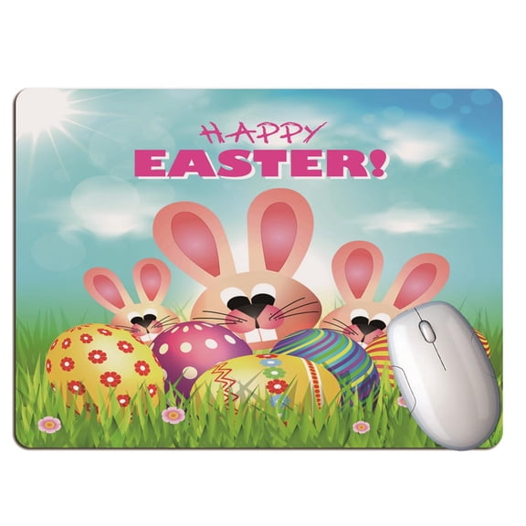Viflosae Happy Easter Personalized Mouse Pad Keyboard Pad Writing Pad Desk Pad