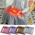 thumbnail image 1 of Viflosae Heated Blanket 5v Low-voltage Heating Blanket Usb Electric Blanket Multi-functional Hand Warmer Knee Blanket Office Lunch Break Heating Blanket Cover Blanket, 1 of 9