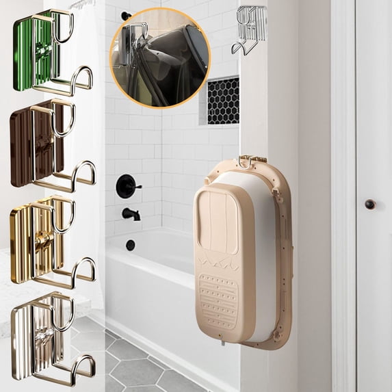 Viflosae Hooks for Hanging Bathroom Basin Hook,Non Perforated Basin Rack,Dormitory Basin Storage,Bathroom Storage Rack,Baby Shower Basin