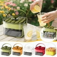 thumbnail image 1 of Viflosae Ice Molds Easy Press Ice Maker Ice Mould Press Ice Trays for Freezing Steps with Bin Portable with Handle Easy Release without Cool Cubes Maker for Cocktail for Daily Use, 1 of 9