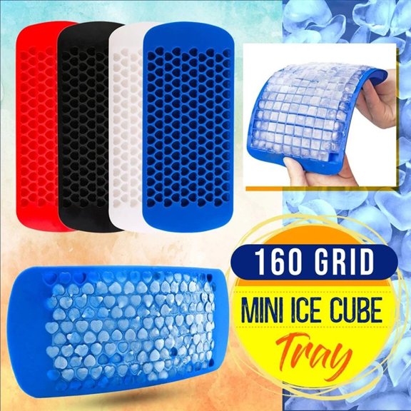 Viflosae Ice Molds Ice Molds for Cocktails Tray 160 Grid Mini Ice Squares Food Grade Mold Easy Release Small Cube Maker for Iced Coffee Cocktails Smoothies