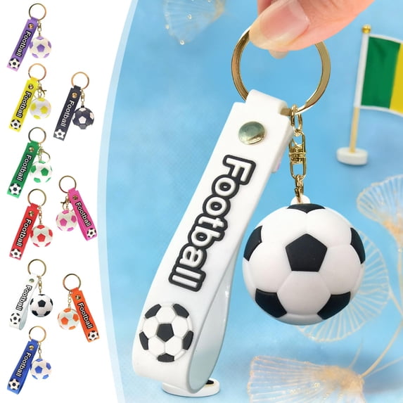 Viflosae Keychain Accessories Keyrings Stocking Stuffers for Women Ball Sports-Themed Products Realistic Soccer Ball Keychains Accessories Merchandise Three-dimensional Keychains