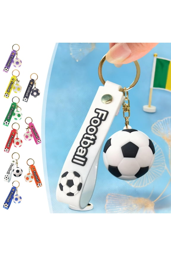 Keychain Accessories Keyrings Stocking Stuffers for Women Ball Sports-Themed Products Realistic Soccer Ball Keychains Accessories Merchandise Three-dimensional Keychains