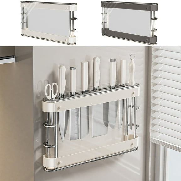 Viflosae Knife Block Knife Holders Wall-Mounted Knife Rack Knife Storage Rack Kitchen Knife Organizer Slot-Style Knife Stand 10ml