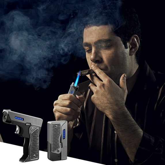 Viflosae Lighters For Candle Windproof Straight Torch Blue Flame Lighter Lighters Torch Butane Adjustable Jet Flame Lighter Windproof Lighters Butane Refillable (Butane Not In Up to 60% off