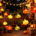 thumbnail image 1 of Viflosae Lights Thanksgiving Centerpieces for Tables LED Pumpkin Maple Leaf Light String Thanksgiving Decorative Light Pendant Holiday Lighting Arrangement Ornaments, 1 of 6