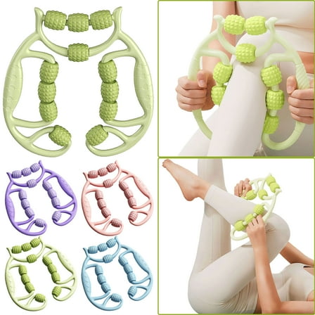 Viflosae Massage Roller Foam Roller Cellulite Roller Muscle Relaxer Circular Leg Clamp Deep Tissue Massage Tool for Legs Arms Body Drainage Handheld Roller for office Workers