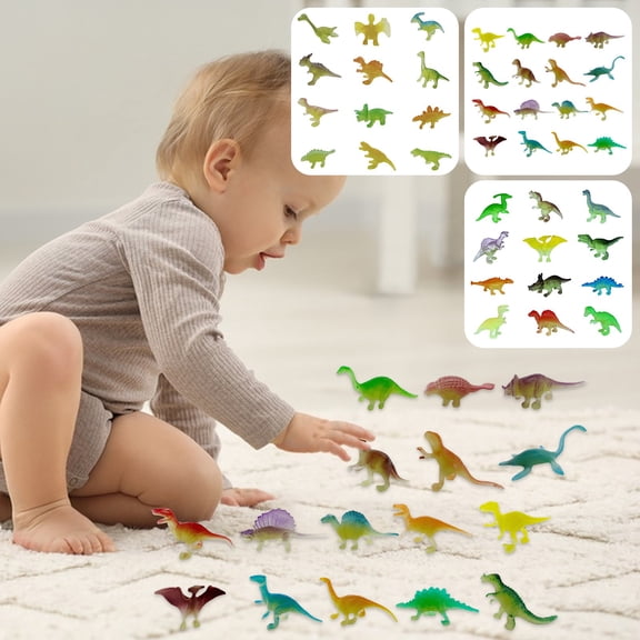 Viflosae Night Light Mini Dinosaur Party Pack Plastic Mini Education Dinosaur Animals Toys Party Gifts Preschool Toys School Carnival Award