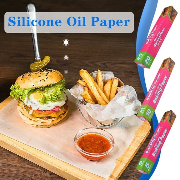Viflosae Oil Absorbent Pads Oil Blotting Sheets Silicone Paper Baking Home Oven Baking Sheet Blotting Paper BBQ Tin Foil