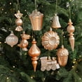 thumbnail image 1 of Viflosae Ornament Sets for Christmas Tree Ball Ornaments Christmas Special Decorative Small Pendant Plastic Electroplating Golden Color Pendants Set, 1 of 7
