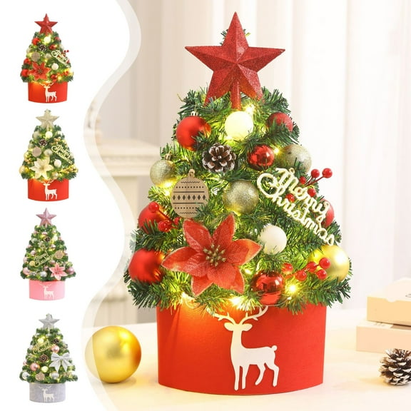 Viflosae Outdoor Christmas Decorations Christmas Gift Mini Christmas Tree Flocking White Christmas Tree Ornaments Small Encrypted Decoration Desktop for Indoor and Outdoor