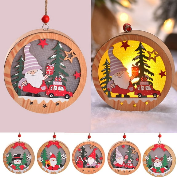 Viflosae Outdoor Christmas Lights Christmas Light Tree LED Star Shape Hanging Ornaments, Glowing Deer Light Ornament for Christmas Birthday Wedding Party Decorations