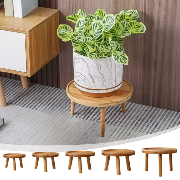 Viflosae Outdoor Flower Pots Plant Pots Outdoor Flower Pot Tray Solid Wood Flower Shelf Indoor Desktop Living Room Potted Plant Pothos Floor-Standing Vase for Office Desks & Workspaces