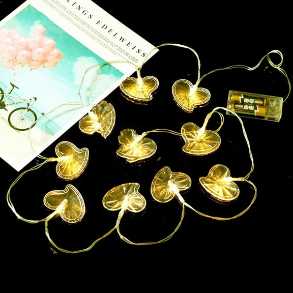 Viflosae Outdoor Lights Upgraded Mother's Day Multicolor Love Heart 10 LED Decorative String Lights Outdoor Lights