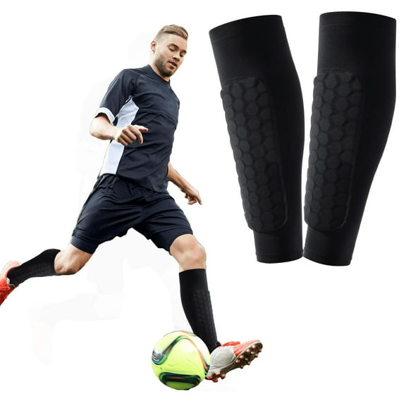 Viflosae Outdoor Sports Football Basketball Soccer Leg Socks Honeycomb EVA Calf Protection Lightweight Breathable Shin Guard Sleeve for Training Game Play