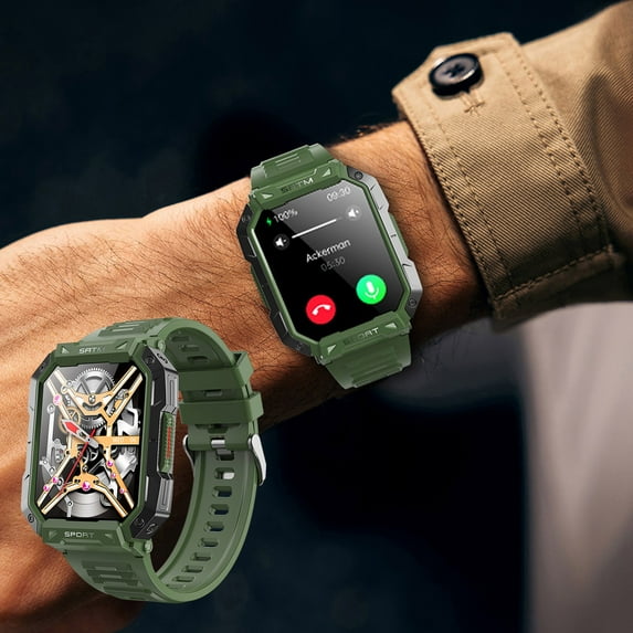 Viflosae Outdoor Three Prevention Metal Frame Bluetooth Call Sports Bracelet 2.1 Inch High-definition Display Smart Watch Electronics Gadgets