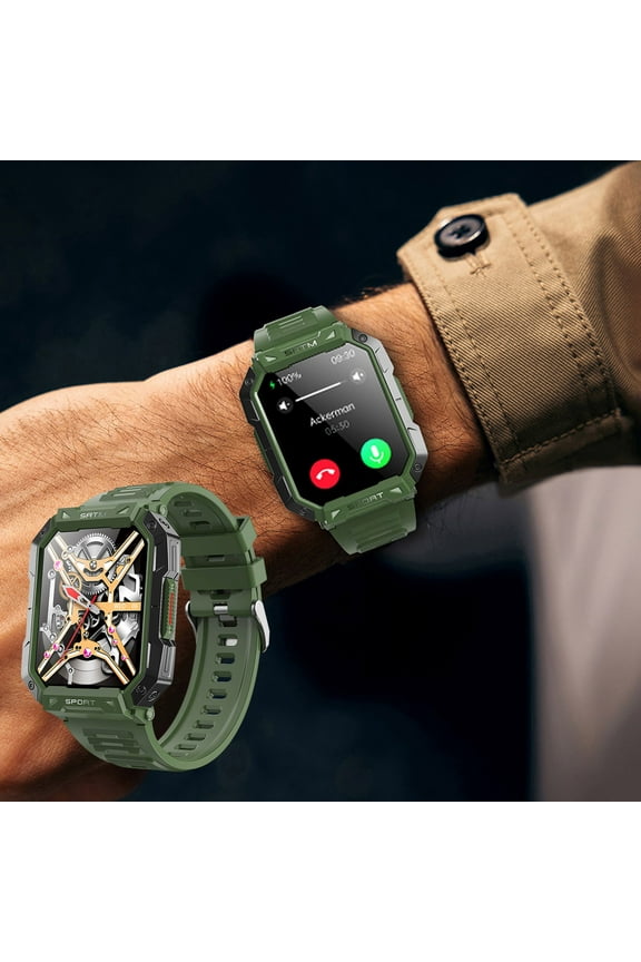 Outdoor Three Prevention Metal Frame Bluetooth Call Sports Bracelet 2.1 Inch High-definition Display Smart Watch Electronics Gadgets