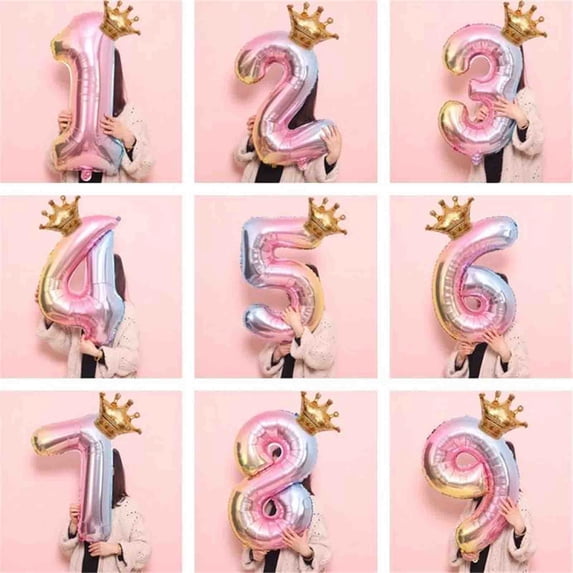 Viflosae Party Balloons Birthday Decorations Number Foil Balloons Number Ballon Happy Birthday Party Decoration 32 Inch