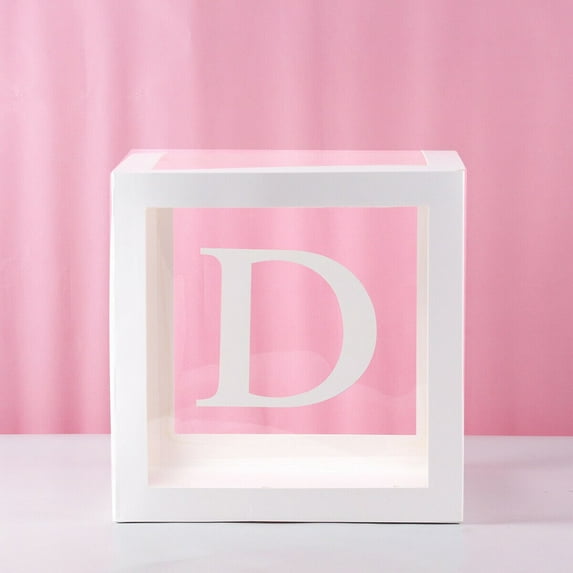 Viflosae Party Decorations Letter A- Z Transparent Gift Boxes Kid Birthday Baby Decoration Party Favors