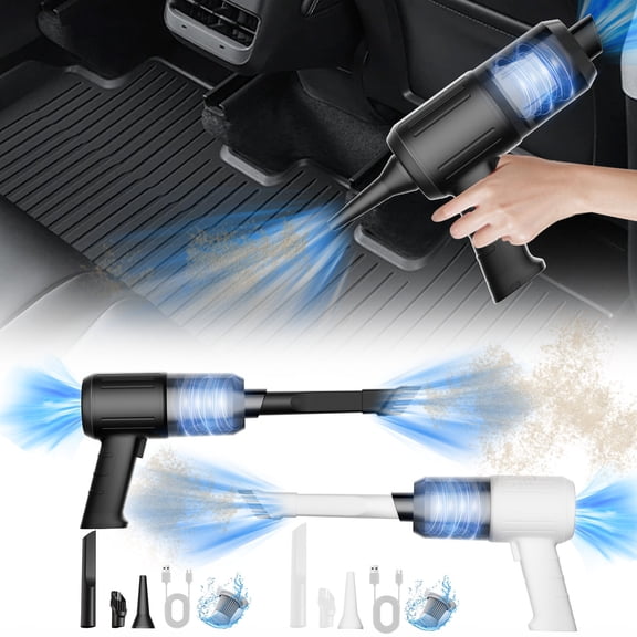 Viflosae Pet Hair Vacuum Cleaners for Home Handheld Car Vacuum Cleaner 5000Pa Vacuum Cleaner and Duster High Power Wet and Dry Handheld Car Vacuum Cleaner with Multi-Nozzles for Car Home Office