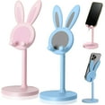 thumbnail image 1 of Viflosae Phone Holders Cute Rabbit Mobile Phone Stand Angle Height Adjustable Desk Phone Stand Kawaii Phone Stand Desk Accessories Phone Holder for Desk, 1 of 6