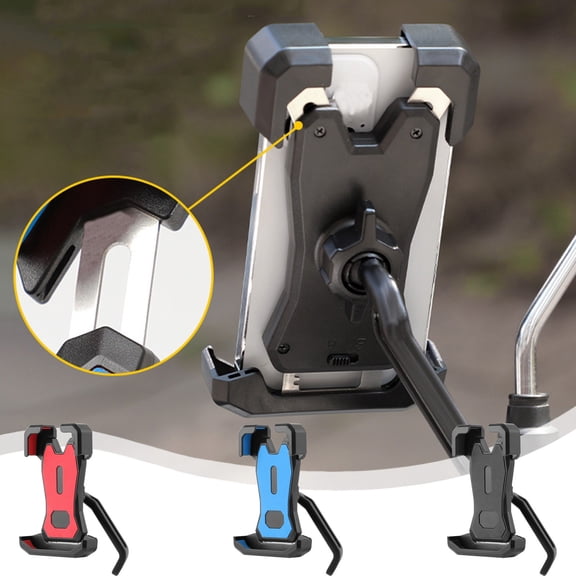 Viflosae Phone Mount for Truck Cell Phone Holders Car Mobile Phone Rack Outdoor Cycling Navigation Bike Three Claw Shock Absorbing Mobile Phone Rack Rear View Mirror Model