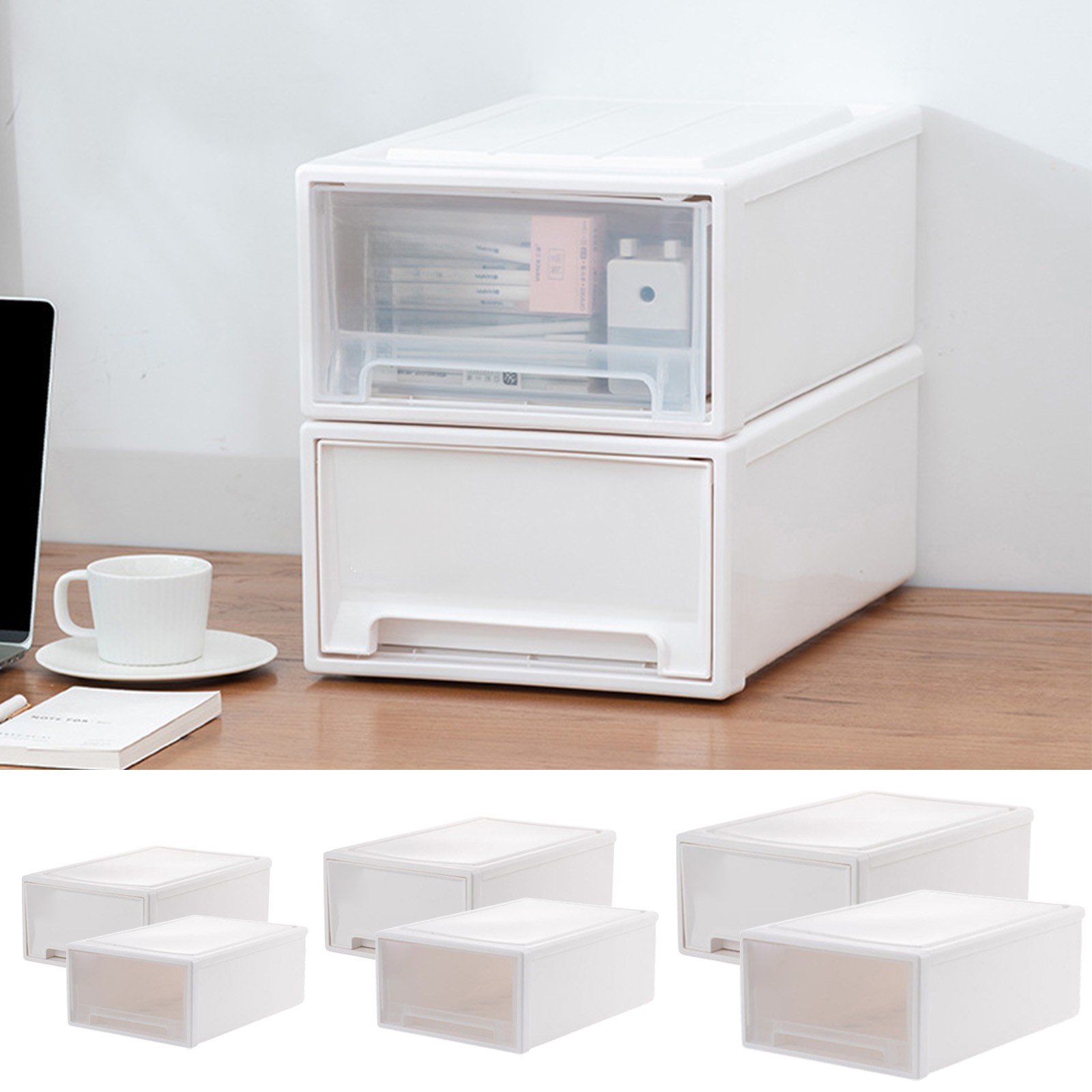 Viflosae Plastic Storage Bins With Lids Plastic Storage Desktop Storage 