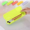 thumbnail image 1 of Viflosae Plastic Storage Box Plastic Box Toothbrush Case Transparent Travel Size Plastic Holders 8.2x2.x.3 In Portable for Traveling Cosmetic Storage Box Toilet Storage Box, 1 of 7