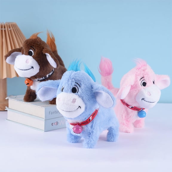 Viflosae Plush Toys Plush Toys for Kids Walking Donkey Toy Realistic Braying Moving Stuffed Interactive Electronic Pet for Kids