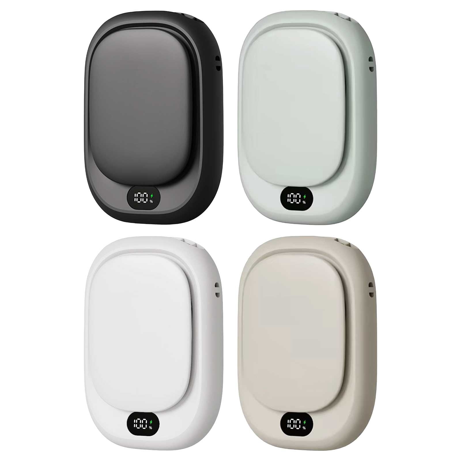 Viflosae Portable Fan Portable Fans 2-in-1 Rechargeable Hand Warmer Power with Digital Display Portable Pocket with 10000mAh Battery Winter Warmth Gift