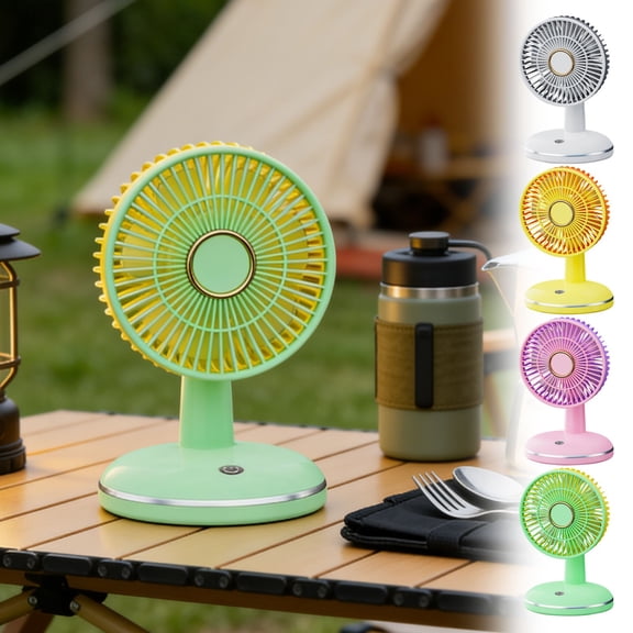 Viflosae Portable Fans Portable Handheld Turbo Fan Summer Fan Round Base Fan Rechargeable Desktop Fan Portable Coolings Fan for Outdoor Gift Use