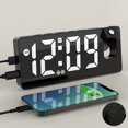 thumbnail image 1 of Viflosae Projection Alarm Clock Mirror Large Screen Display Silent Sleep Electronic Clock Multifunctional Intelligent Digital Nightlight Desk Clock Electronics Gadgets, 1 of 9