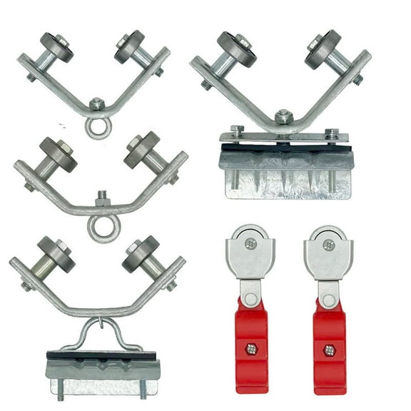 Viflosae Pulley Block Assembly Leg Hoist Lifting Tackle Heavy Duty with Steel Cable Rope Flat Round Suspension Angle Iron Pulley for Rigging Construction Workshop Mechanical Advantage Sy