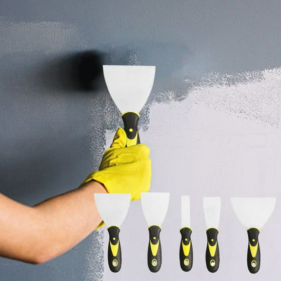 Viflosae Putty Knife Carbon Steel Scraper Double Color Handle for Home Industrial Cleaning Drywall Plaster Removal Plastering Painting Tool Rust Resistant Wide Blade Paint Scraper Spatula