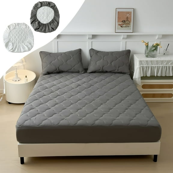 Viflosae Queen Fitted Sheet Bed Sheet Waterproof Bedspread Protector Sheet Mattress Protector Sweatproof Bedspreads Polyester Laminated Foam Bedsheet