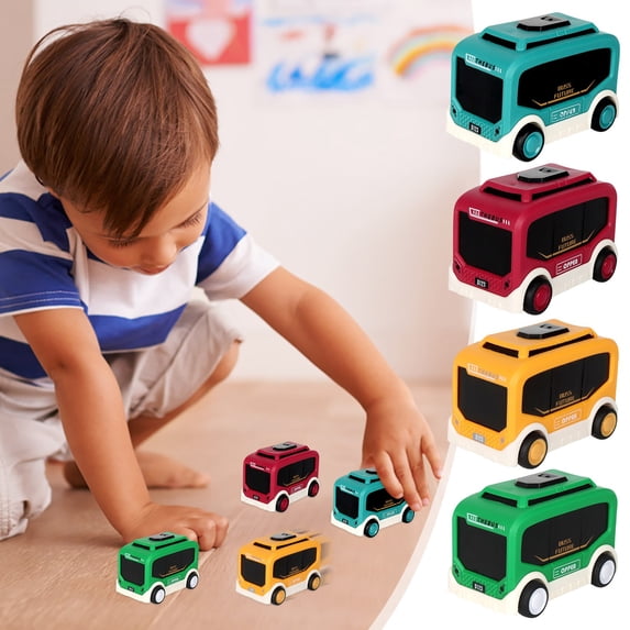 Viflosae Race Car Gifts for 5 Year Old Boys Girl Christmas Gifts Children's Toy Simulation Bus Motorcycle Helicopter Model Car Inertiaing Car Children Toy Car