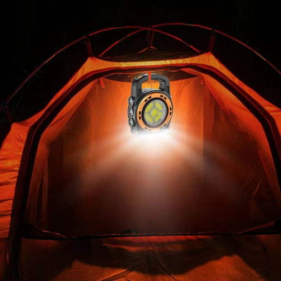 Viflosae Rechargeable Flashlight Flashlight Camping Multifunctional Searchlight Outdoor Solar Charging Treasure Strong Light Flashlight Cob Portable Lamp