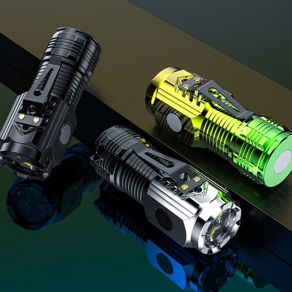 Viflosae Rechargeable Flashlights Flashlight LED Portable Toggle Clip Mini Light Source Lamp 20W Power Built- Lithium Battery Water Resistance Grade IPX6 Adsorbable Metal