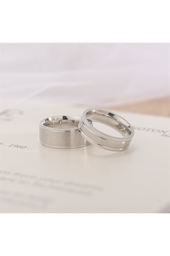 Rings for Women Non Tarnish Stackable Rings for Women Frosted Anti-Scratch Fading Stainless Steel Couple Titanium Steel