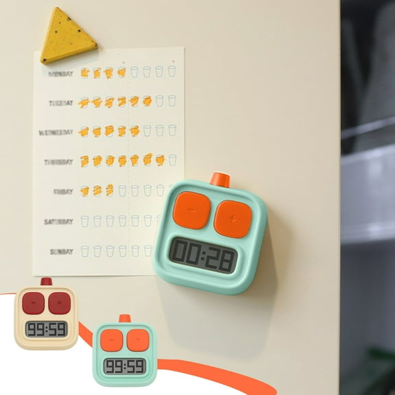 Viflosae Robot Timer Student Kids Countdown Time Management Positive Time Countdown Running Sports Timer Kitchen Timer Long Duration Electronics Gadgets