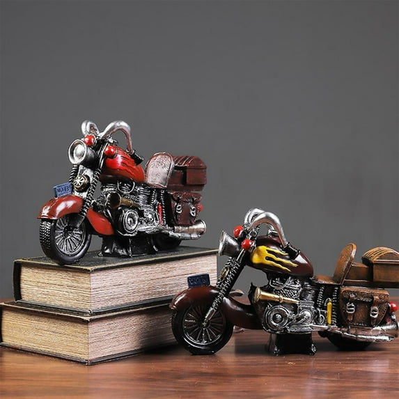Viflosae Room Decor Statues for Home Decor Motorcycle Ornament Living Room Bedroom Desktop Decoration Personalized Metal Motorcycle Model Figurine Gift for Anniversary, Birthday, Christmas