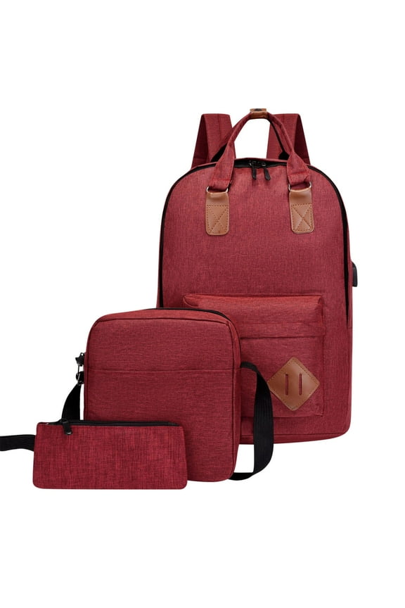 School Supplies Backpack Three Piece Set,Large Capacity USB Student Backpack,Suitable For School And Outdoor Travel,Computer Bag For Men And Women With Large Capacity