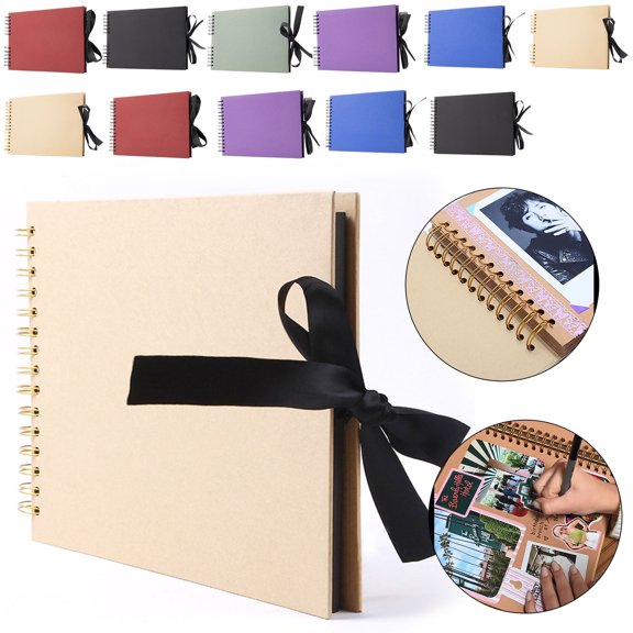 Viflosae Scrapbook Coil Bow Ribbon Circlip Flip Page DIY Album Manual Creative Photo Organizer Decorative Memory Craft Tools for Artistic Storage Personal Keepsakes Gifts