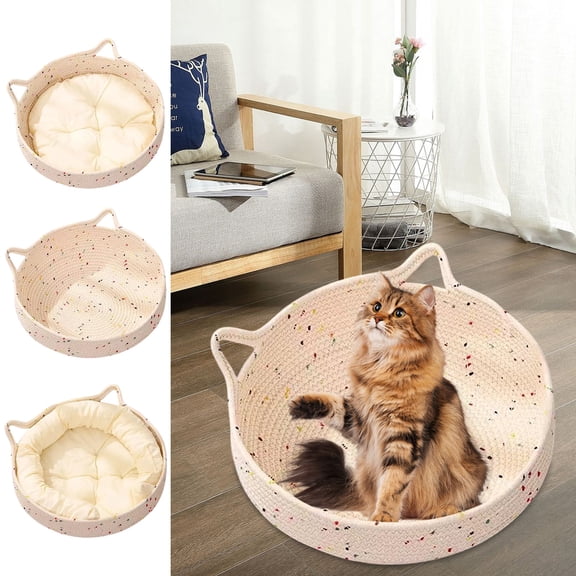 Viflosae Cats Scratching Pad Cats Scratching Board Removable and Washable Woven Cats and Dog Fossa Polyester Cats Scratching Board Cats Fossa with Cute Claw Grinding Pad for All Seasons
