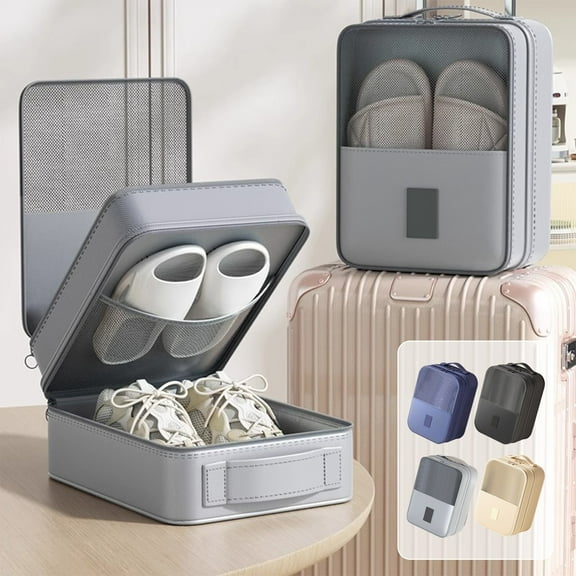 Viflosae Shoe Bag Organizer Travel Shoe Storage Breathable Visible Shoe Cover Hangable Luggage Slipper Storage Fits Size 5.5 to 12 Convenient Shoe Tote for Packing Suitcase Closet Gym Trips